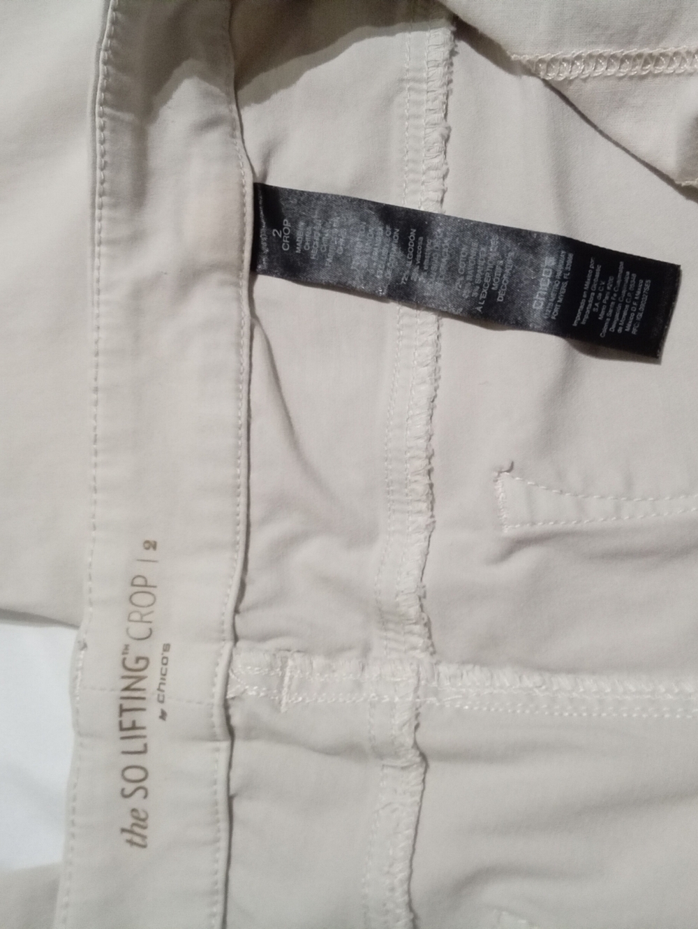 Chico's Cream Cropped Pants - Picture 6 of 8